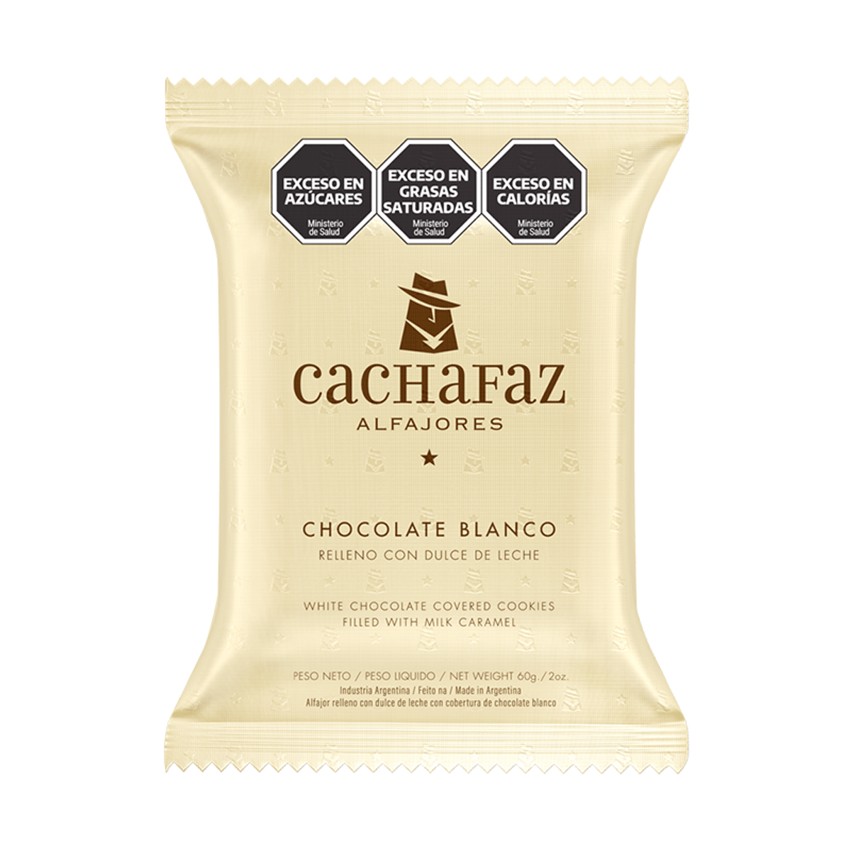 Alfajor Cachafaz Caixa Chocolate Branco 12 Unidades