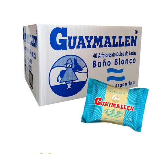 Alfajor Guaymallen Simple Chocolate Blanco Caja 40 Unidades